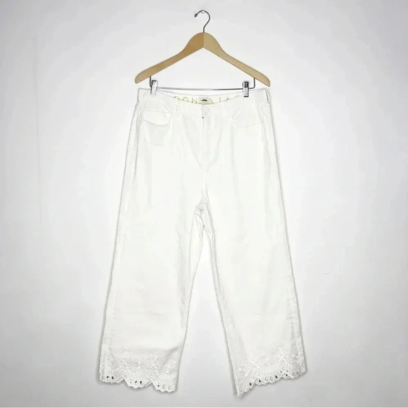 Kate Spade Broome Street White Wide Leg Jeans Size 32 - Picture 2 of 6
